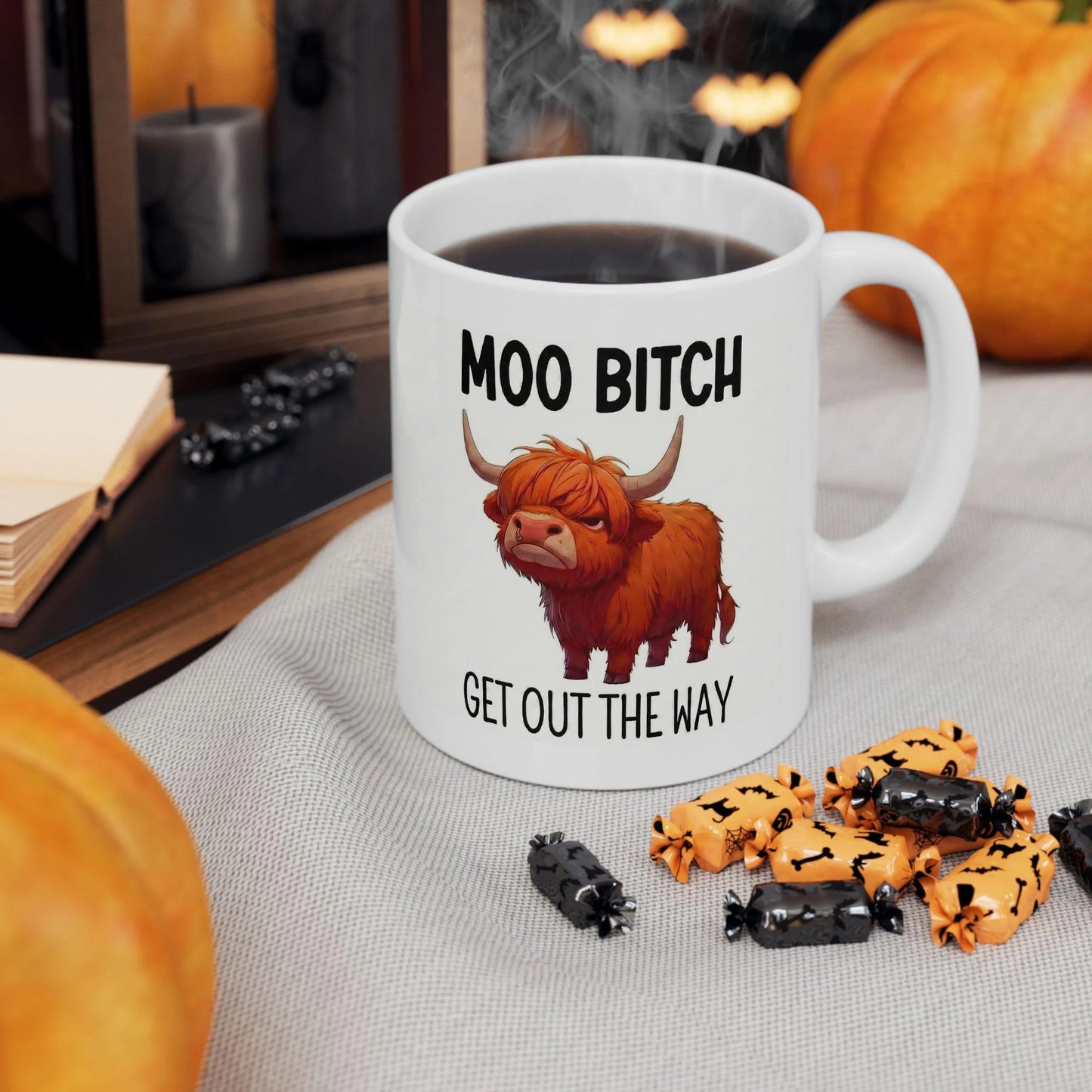 💥LAST DAY SALE 60% OFF⏰Moo Bitch Get Out The Way Highland Cow Mug