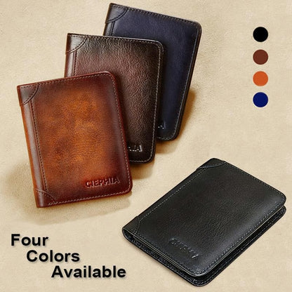 💖Genuine Leather RFID Wallet for Men🌹 Vintage Multi-Function ID & Card Holder(🔥Buy 2 Get EXTRA  10％ OFF)