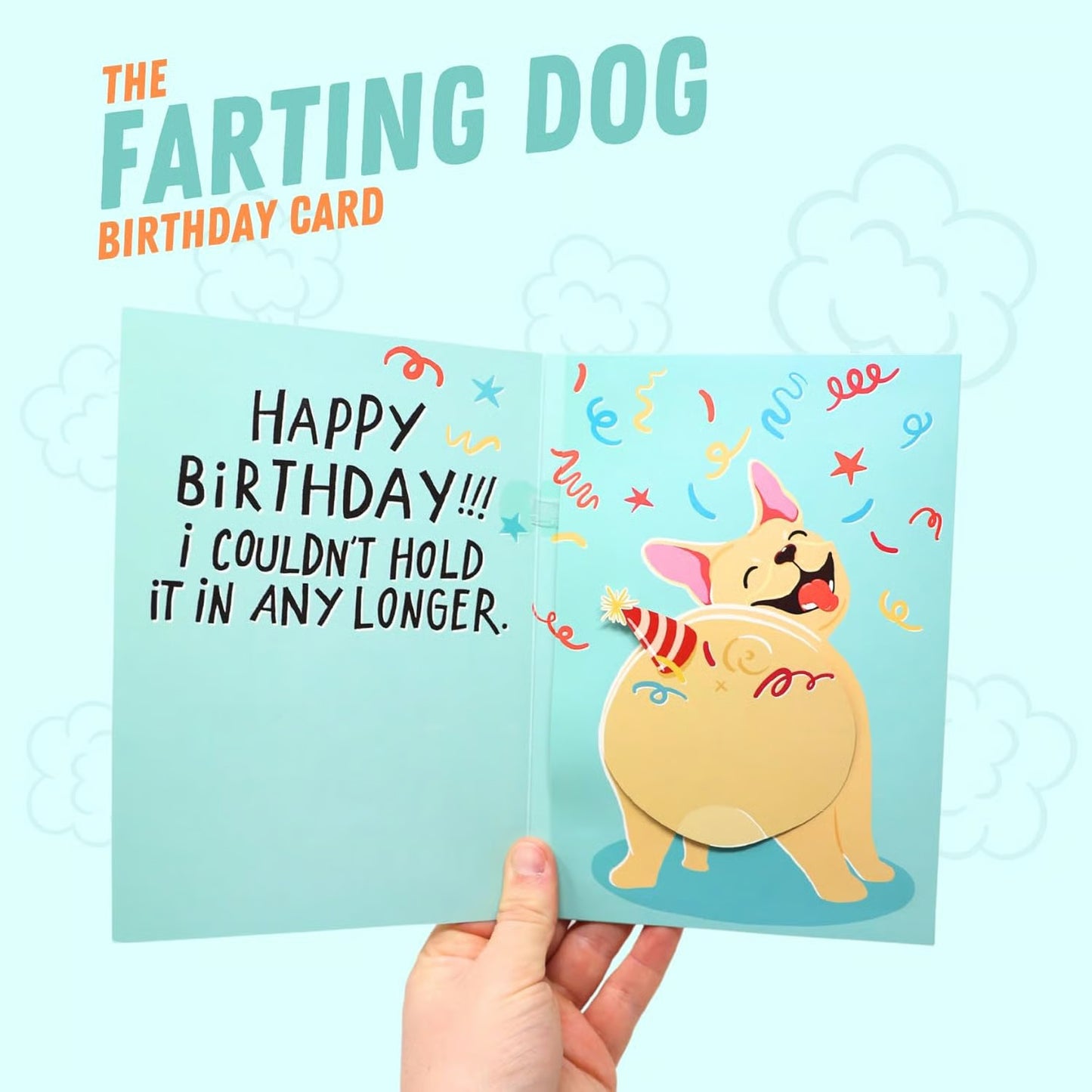 🏆Easter Hot Sale 49% OFF🎉🎂Farting Dog Birthday Card - Funny Birthday Card for Men Women Kids