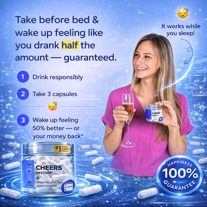 Cheers Restore | Supplement with DHM + L-Cysteine | Feel Better After Drinking & Support Your Liver | 12 Doses