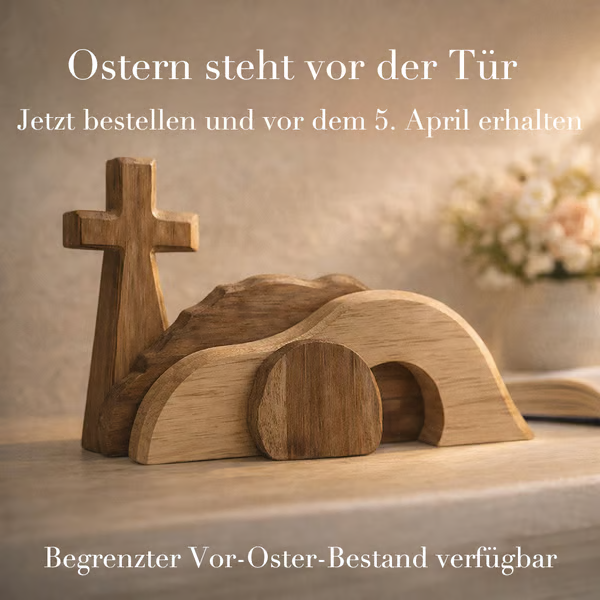 🔥Das hölzerne Auferstehungskreuz und das leere Grab erinnern Ihre Familie an die wahre Bedeutung von Ostern