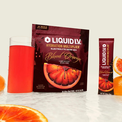 Limited Edition Blood Orange Hydration Multiplier | Hydration Powder Packets | Electrolyte Powder Drink Mix | Convenient Single-Serving Sticks | 8 Vitamins & Nutrients | 1 Pack (16 Servings)