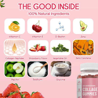 Collagen Gummies |Dietary Supplement for Collagen Replenishment and Hair/Nails/Skin Improvement