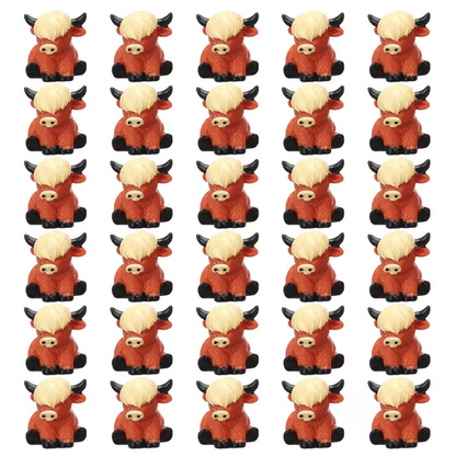 🐂🥚 Easter Mini Highland Cow Figurines