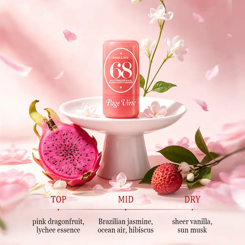 3-Piece Jelly Perfume Balm Set, Portable Solid Body Fragrance Stick for Women, 3 Signature Scents, Smooth Non-Sticky Balm Texture, Travel-Friendly Scented Balm.#backtoschool