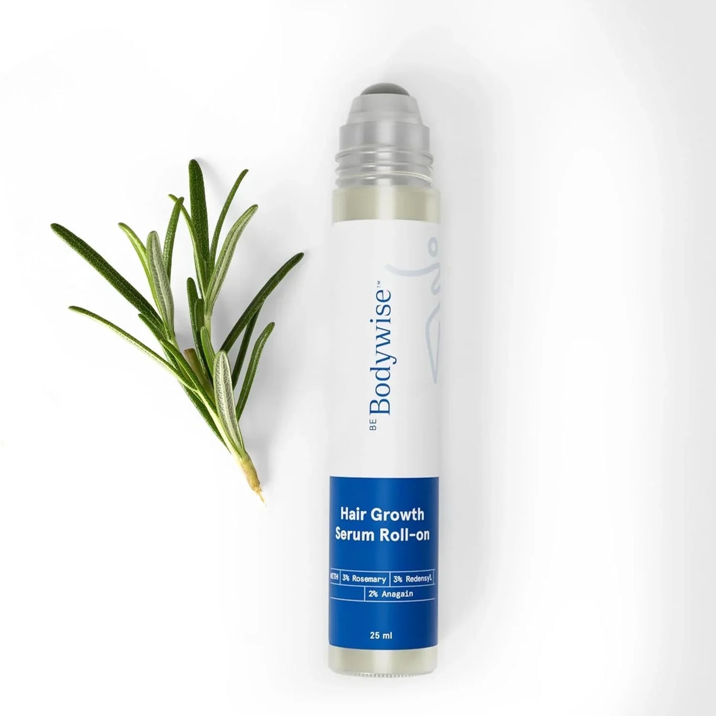 Bodywise Herbal Complex Hair Growth Serum Roll-On – Advanced Formula for Hair Thinning, 25ml