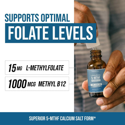 L Methyl Folate 15mg Plus Methyl B12 Cofactor – Organic Berry Flavor