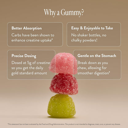 arrae Tone Variety Creatine Gummies | Assorted Sour Flavors (Watermelon, Green Apple, Mixed Berry)| Gut-Friendly Formula for Energy, Cognitive Health, Post-Workout Recovery