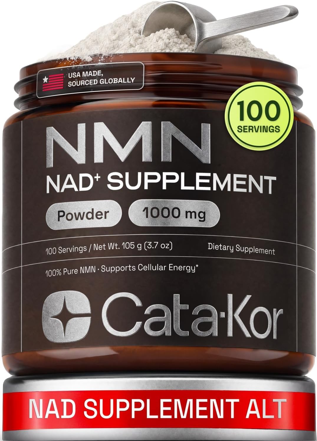 Cata-Kor NMN Supplement Powder 1000 mg - Pure NMN Powder 100 Servings 105g