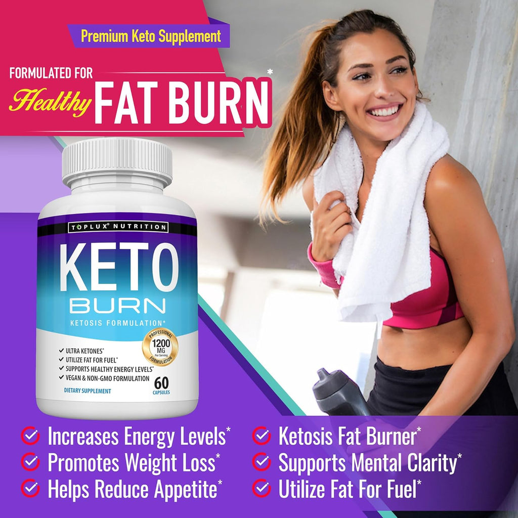 Keto Burn Pills Ketosis - 1200 Mg Ultra Advanced Natural Ketogenic Using Ketone Diet Support Energy Focus Men Women 60 Capsules-Shop
