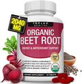 Toplux Organic Beet Root Powder Tablets - 2040mg Natural Nitric Oxide Beets to Support-Shop