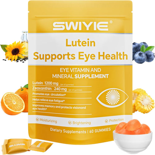 Lutein Gummies for Eye Health – Vision Support Eye Vitamins, Blueberry Flavor, 60 Gummies