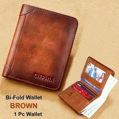 💖Genuine Leather RFID Wallet for Men🌹 Vintage Multi-Function ID & Card Holder(🔥Buy 2 Get EXTRA  10％ OFF)