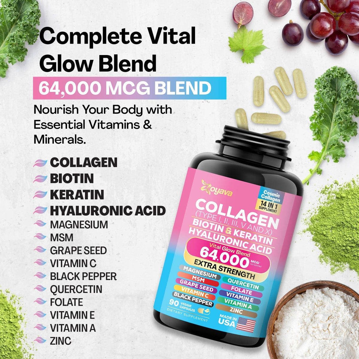 Cosmic Collagen Beauty Complex - 64,000MCG - Illuminate Your Radiance!-Shop
