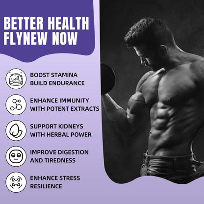 FLYNEW Optimal Potency | Shilajit Ultra | Adaptogen Energy Stamina Immune Antioxidants | Made in USA | 60 Capsules