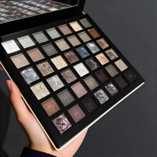 HERORANGE 42-Color Smoky Cosmetic Eyeshadow Palette - Matte, Shimmer, Glittery Eyeshadow; 24H Waterproof, Smudge-Proof, Highly Pigmented, Natural Blurring, Flawless Fine Powder No Fallout; Makeup Beauty Products for Halloween, Christmas Parties, Gifting,s