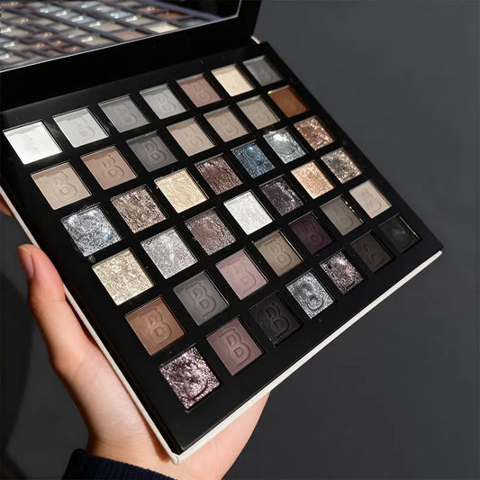 HERORANGE 42-Color Smoky Cosmetic Eyeshadow Palette - Matte, Shimmer, Glittery Eyeshadow; 24H Waterproof, Smudge-Proof, Highly Pigmented, Natural Blurring, Flawless Fine Powder No Fallout; Makeup Beauty Products for Halloween, Christmas Parties, Gifting,s