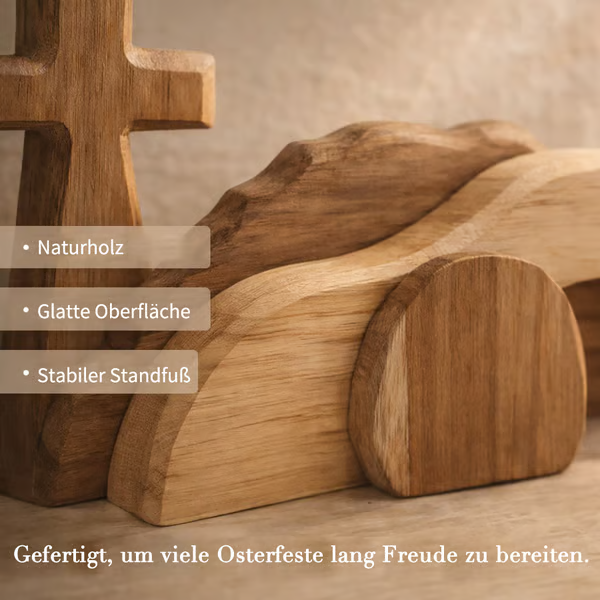 🔥Das hölzerne Auferstehungskreuz und das leere Grab erinnern Ihre Familie an die wahre Bedeutung von Ostern