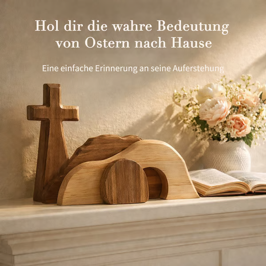 🔥Das hölzerne Auferstehungskreuz und das leere Grab erinnern Ihre Familie an die wahre Bedeutung von Ostern