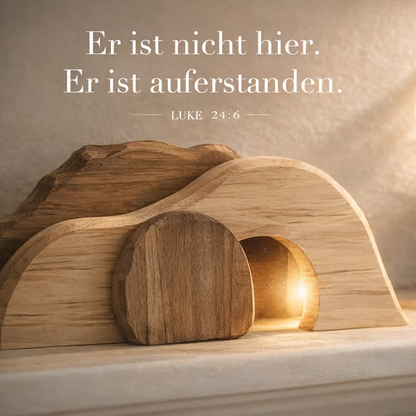 🔥Das hölzerne Auferstehungskreuz und das leere Grab erinnern Ihre Familie an die wahre Bedeutung von Ostern