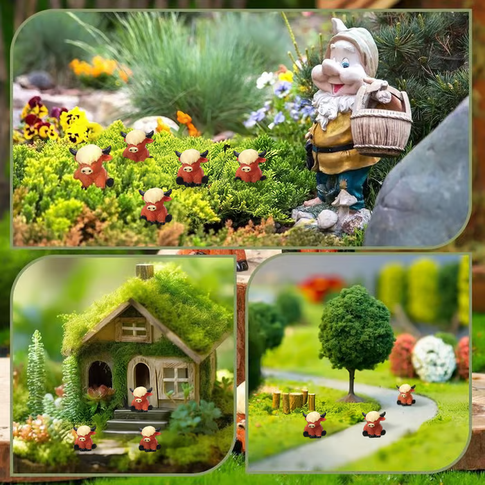 🐂🥚 Easter Mini Highland Cow Figurines