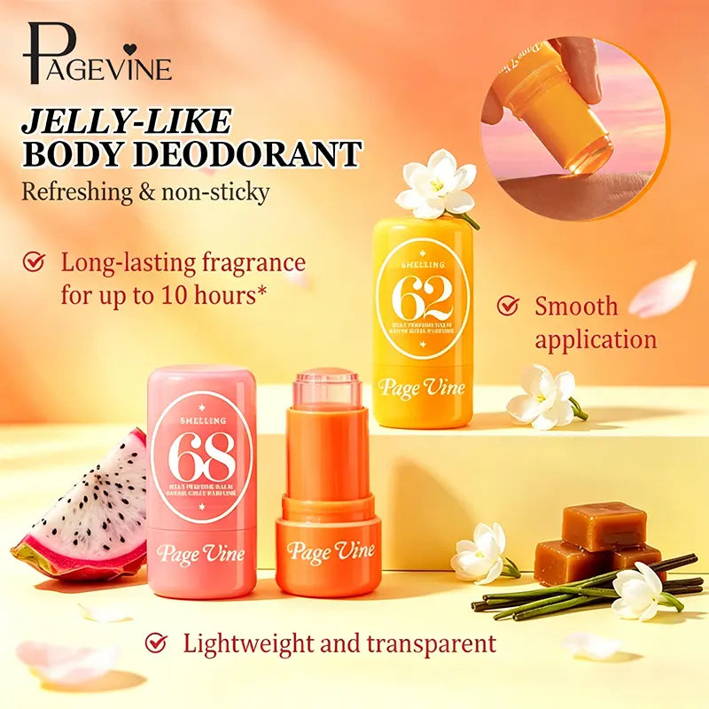 3-Piece Jelly Perfume Balm Set, Portable Solid Body Fragrance Stick for Women, 3 Signature Scents, Smooth Non-Sticky Balm Texture, Travel-Friendly Scented Balm.#backtoschool