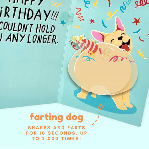 🏆Easter Hot Sale 49% OFF🎉🎂Farting Dog Birthday Card - Funny Birthday Card for Men Women Kids