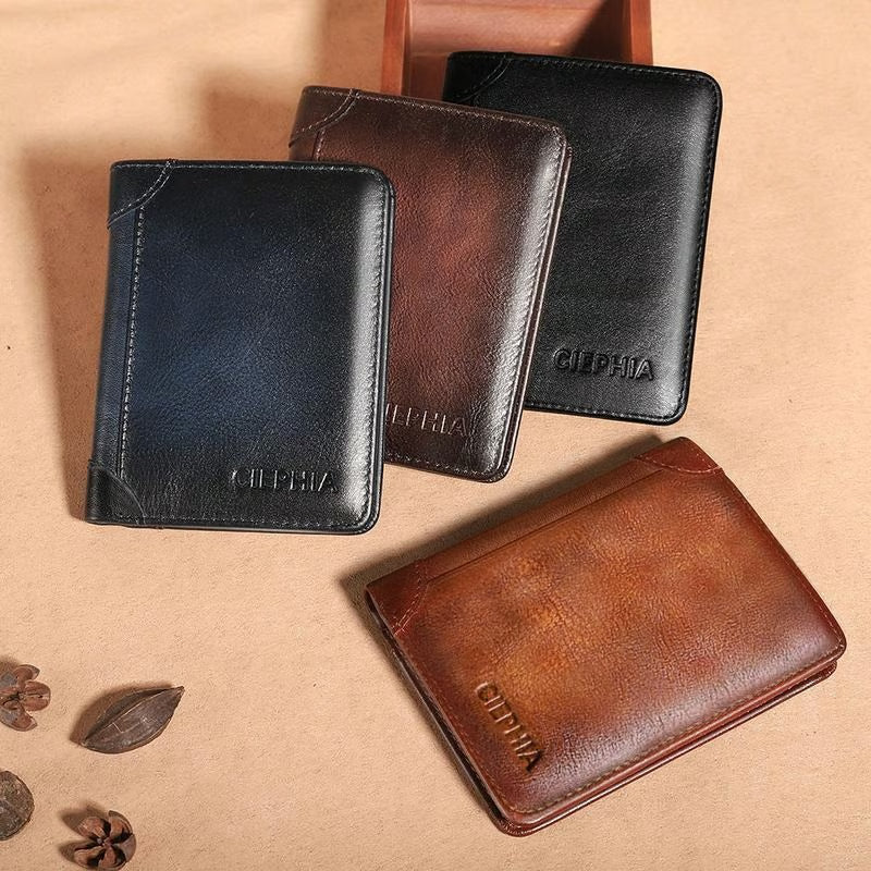 💖Genuine Leather RFID Wallet for Men🌹 Vintage Multi-Function ID & Card Holder(🔥Buy 2 Get EXTRA  10％ OFF)