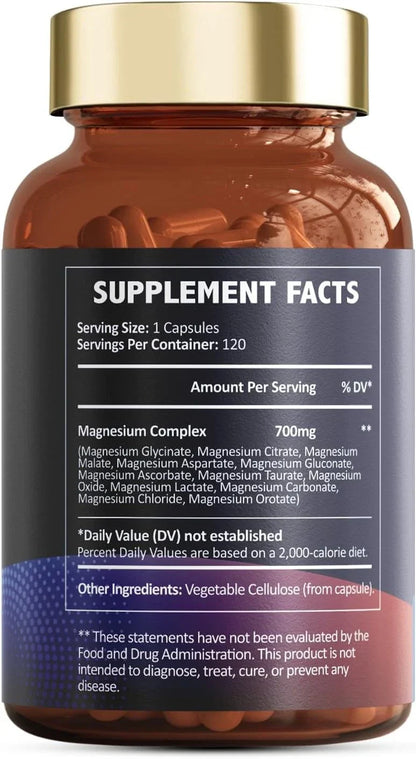 Magnesium 12 in 1 Complex 700mg - Glycinate Citrate Malate Taurate.4