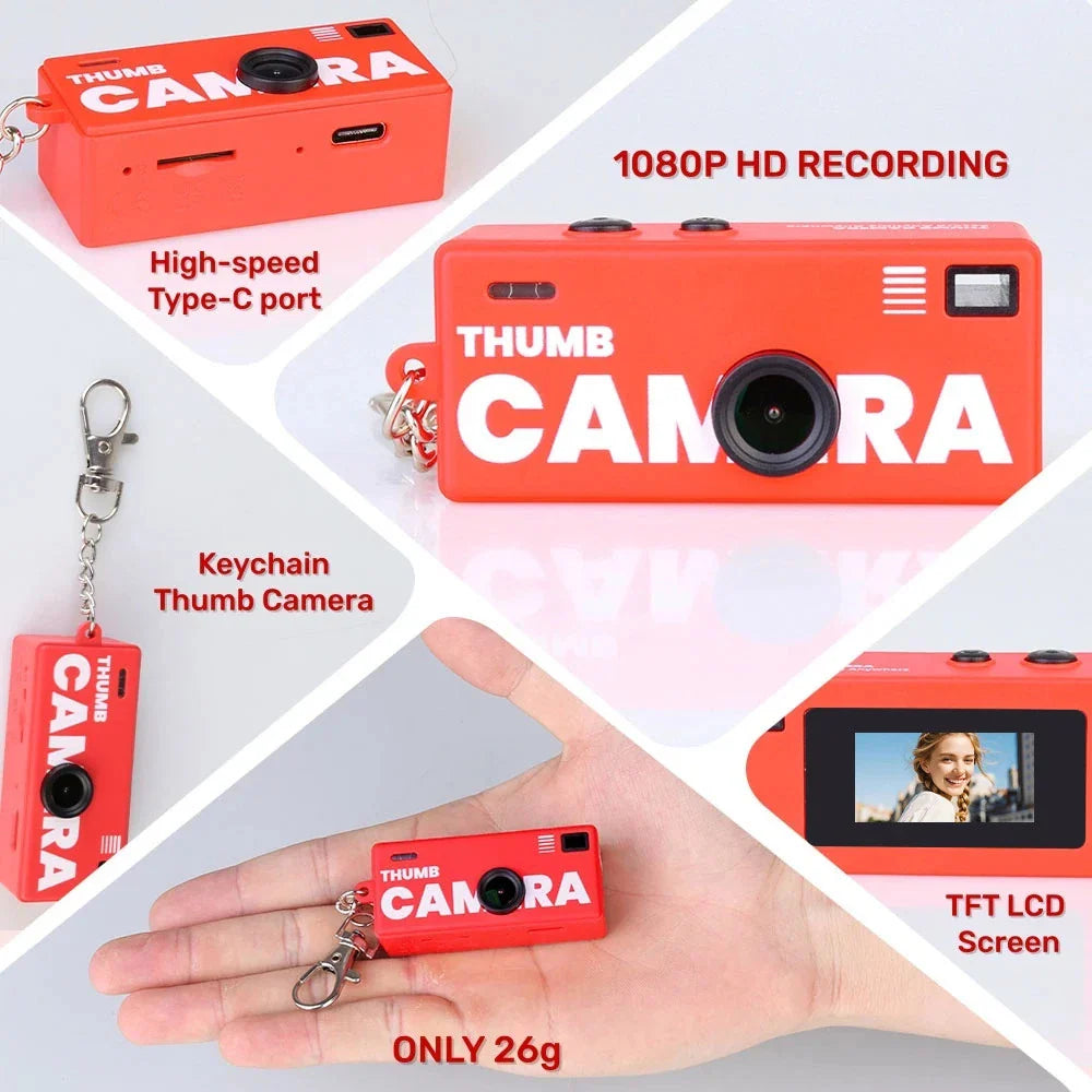 Magecam Digital Camera 0.96 Inch Keychain Camera Retro Support Memory Card 1080P