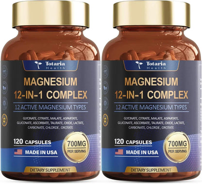 Magnesium 12 in 1 Complex 700mg - Glycinate Citrate Malate Taurate.4