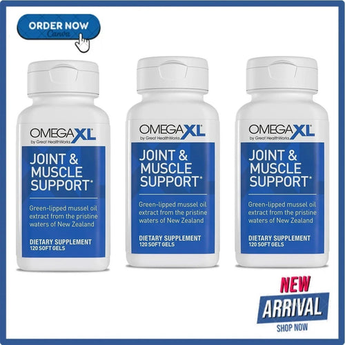 3pk Omega XL 120 Capsules Green Lipped Mussel Omega-3 Joint Relief New